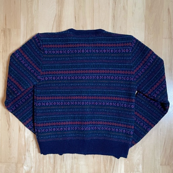 Vintage fair isle wool cardigan sweater Doen - Picture 2 of 4